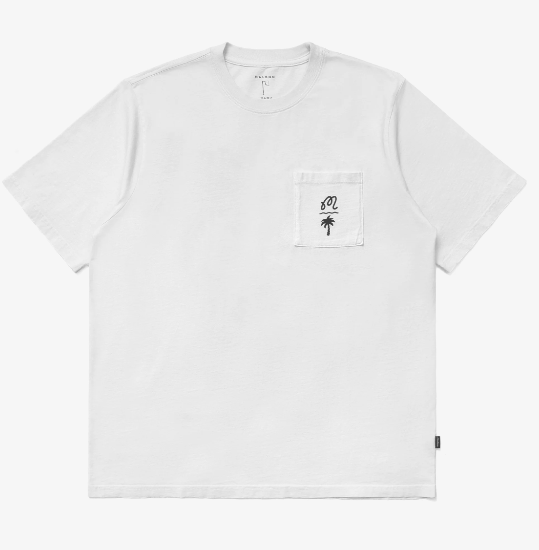 Malbon NEIGHBORHOOD Tシャツ ホワイト Malbon x Palm Tree Crew T-Shirt 🌴 [2024] | Waterman Golf